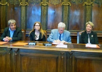 Da sinistra: Antonio Delli Iaconi, Tiziana Governatori, Leonardo Michelini e Daniela Eusepi